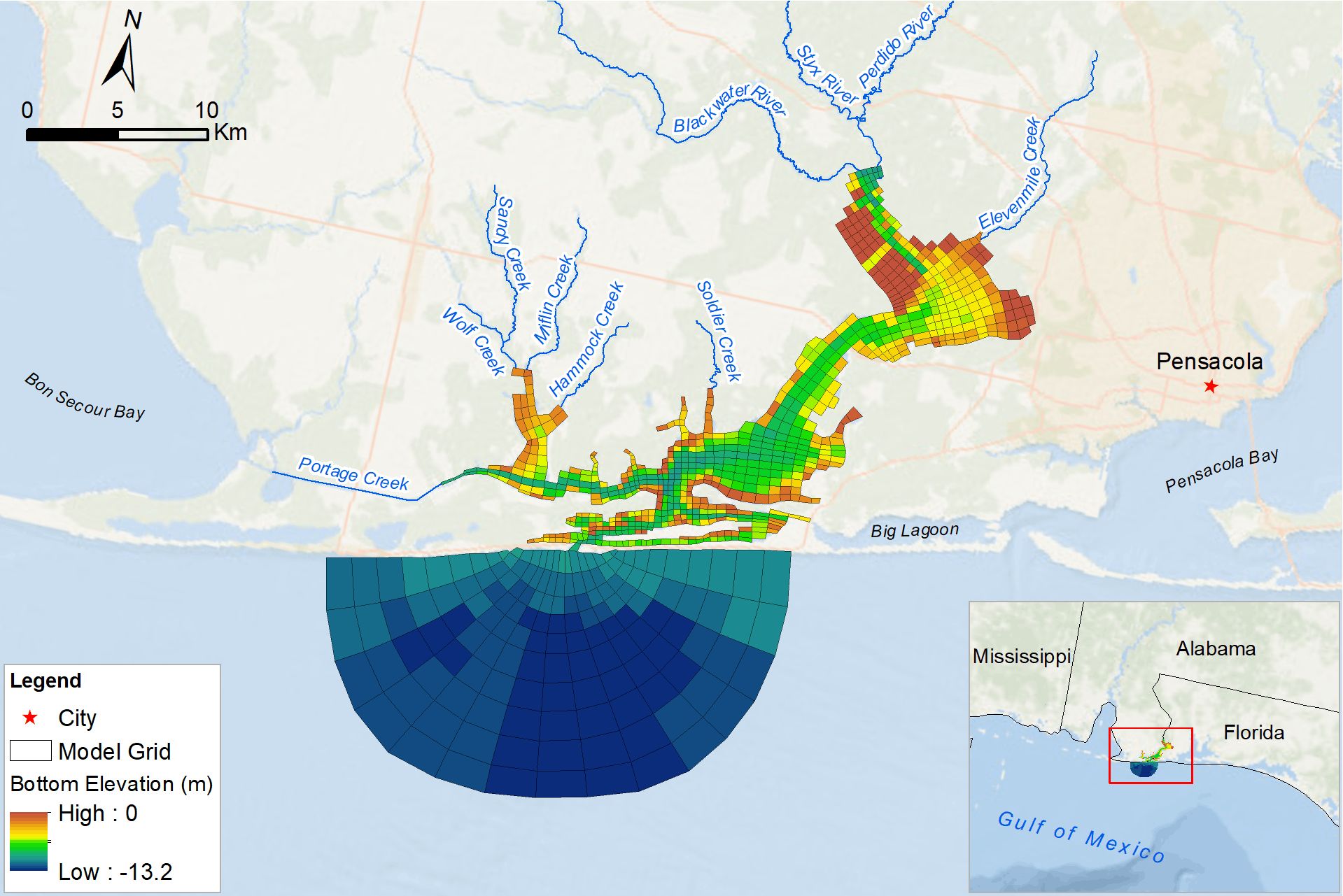 Perdido Bay TMDL watershed and water quality modeling, Florida