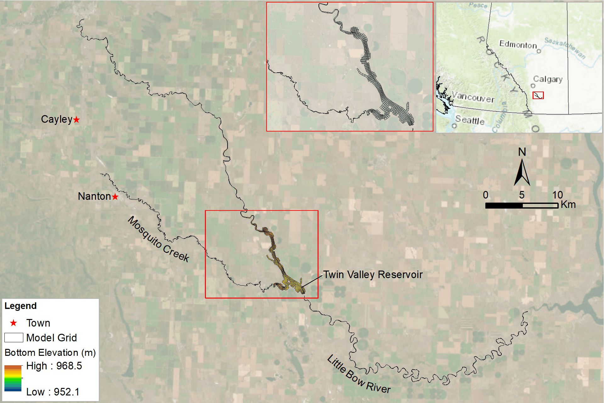 Little Bow River hydrodynamic model development, Alberta, Canada