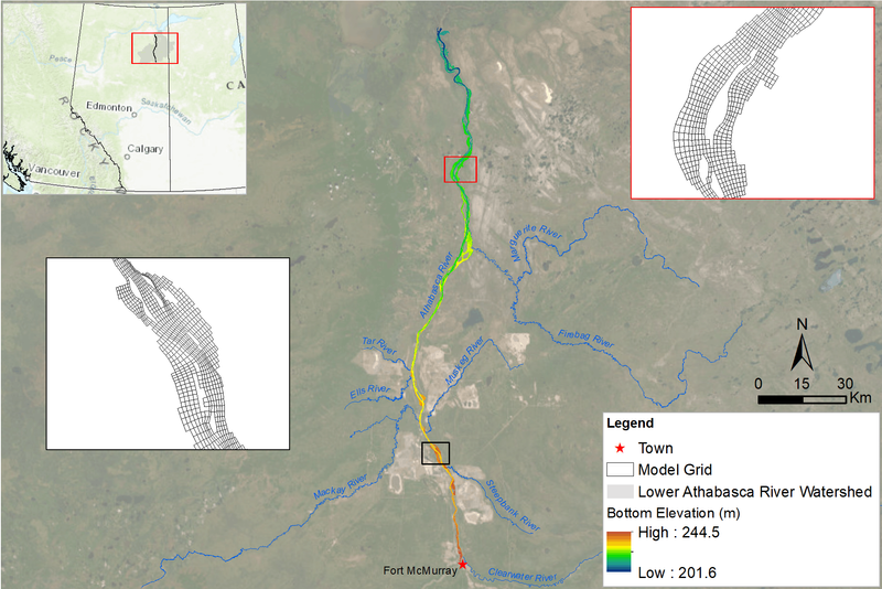 Lower Athabasca River water quality and toxics modeling, Canada