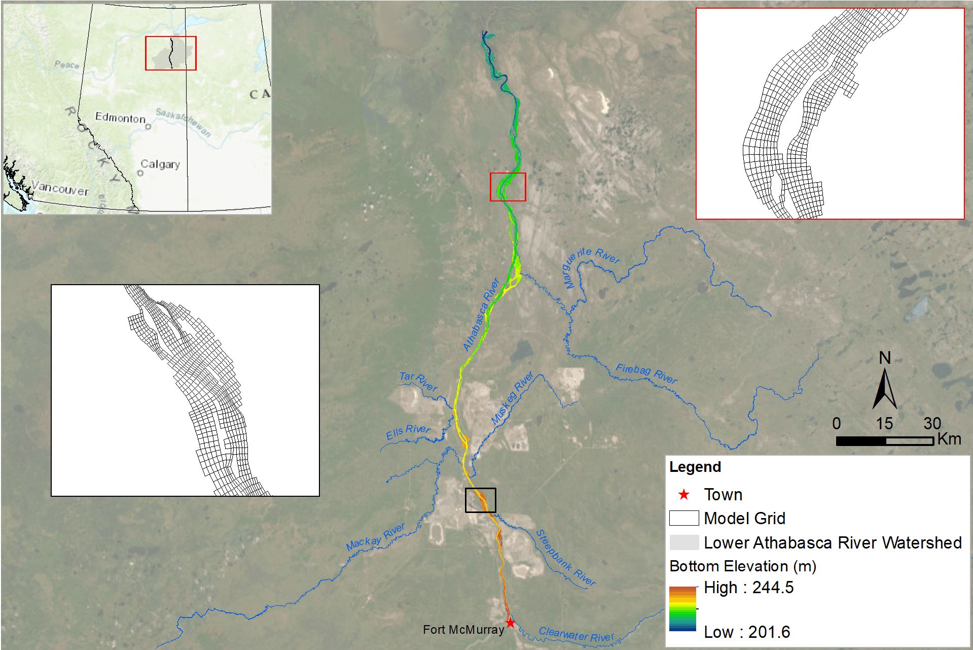 Lower Athabasca River water quality and toxics modeling, Canada