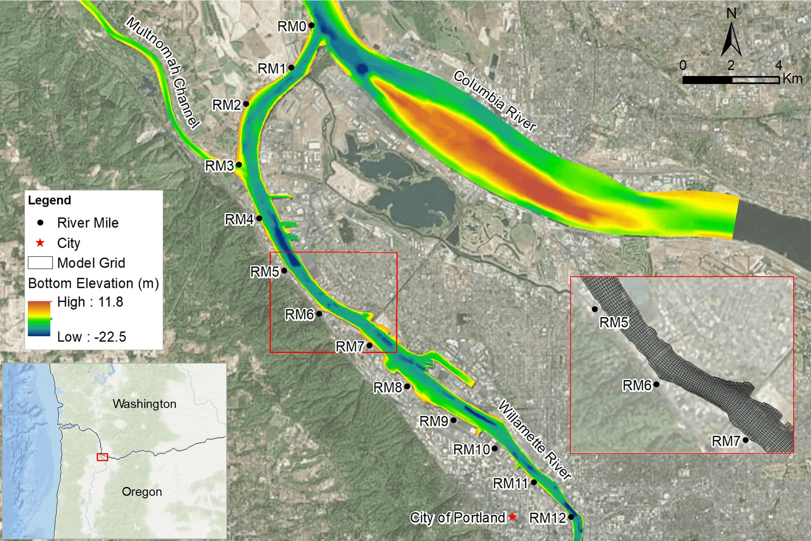 Portland Harbor B1a 30% design support hydrodynamic modeling, lower Willamette River