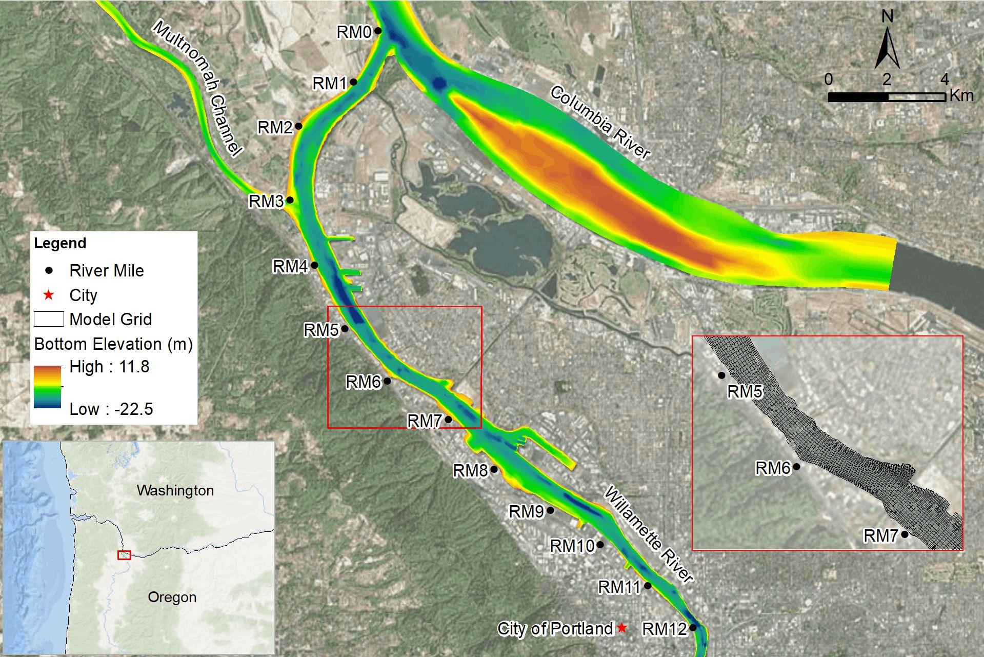 Portland Harbor B1a 30% design support hydrodynamic modeling, lower Willamette River