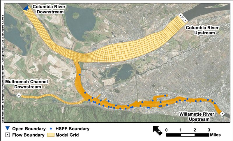 Portland Harbor B1a 30% design support hydrodynamic modeling, lower Willamette River