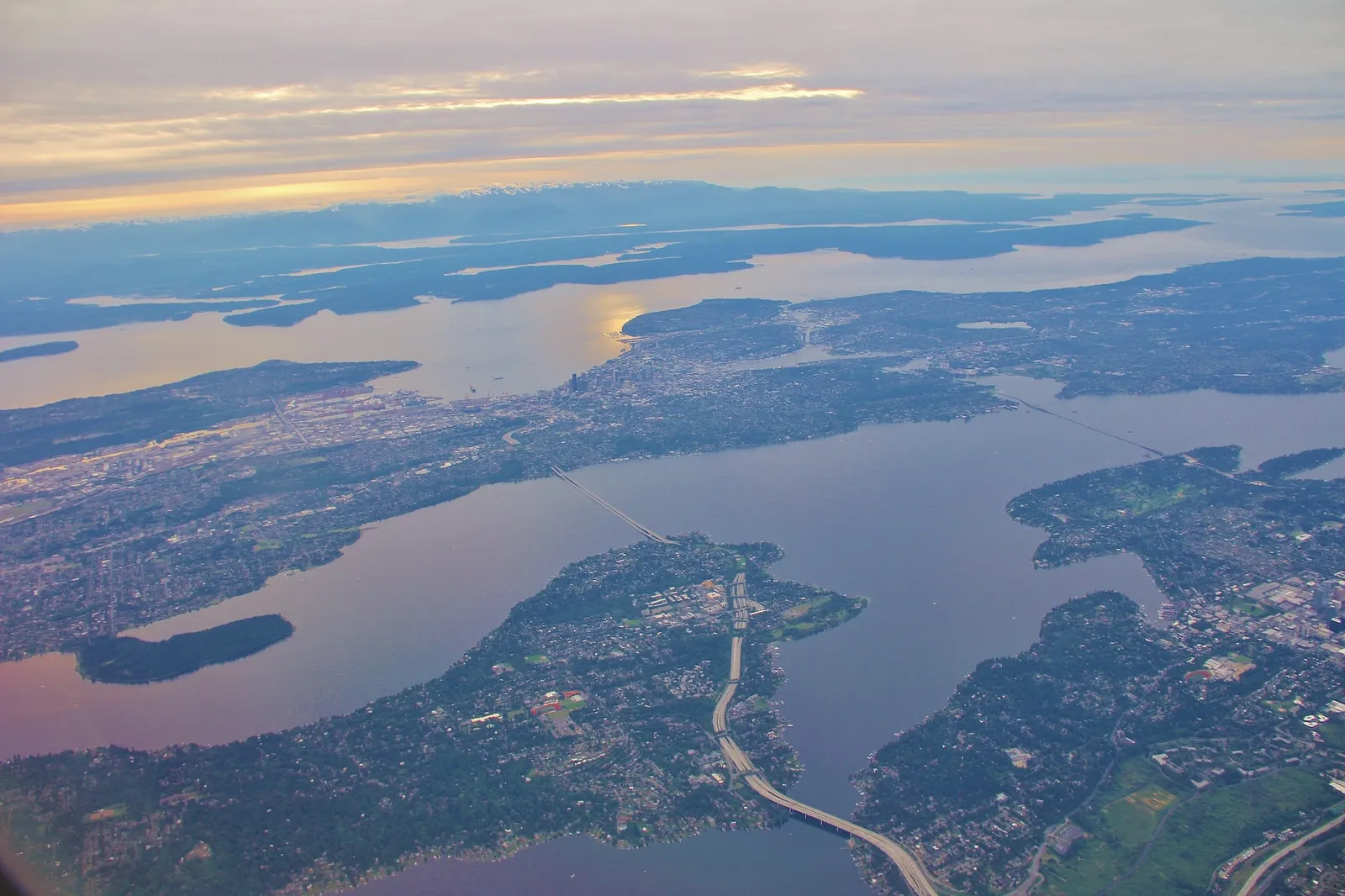 Aerial view of Lake Washington